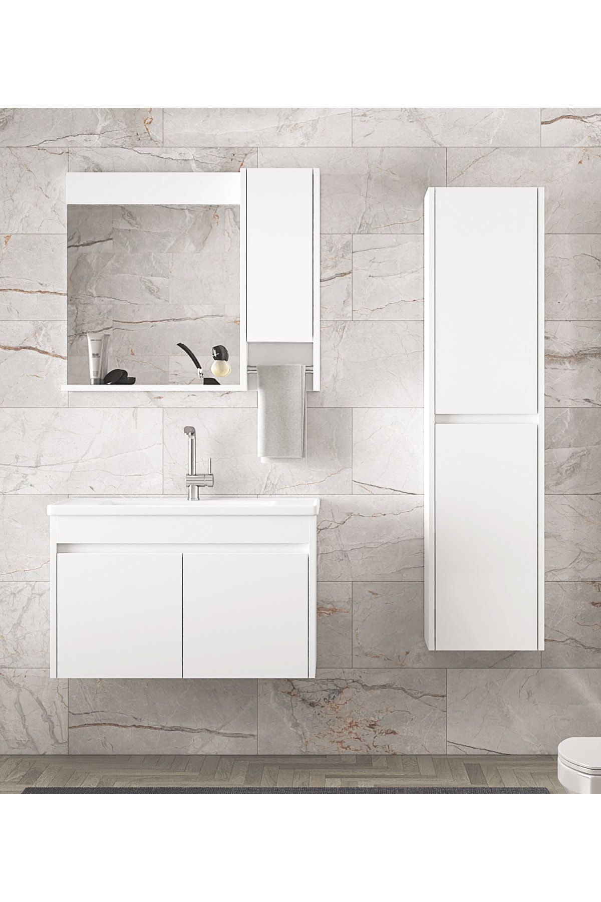 Estella-oa%20Beyaz%20(80%2035)%20115%20Cm%20Ayna%20Dolaplı%20Boy%20Dolaplı%20Lavabolu%20Mdf%20Banyo%20Dolabı%20Seti*hazır%20Kurulu