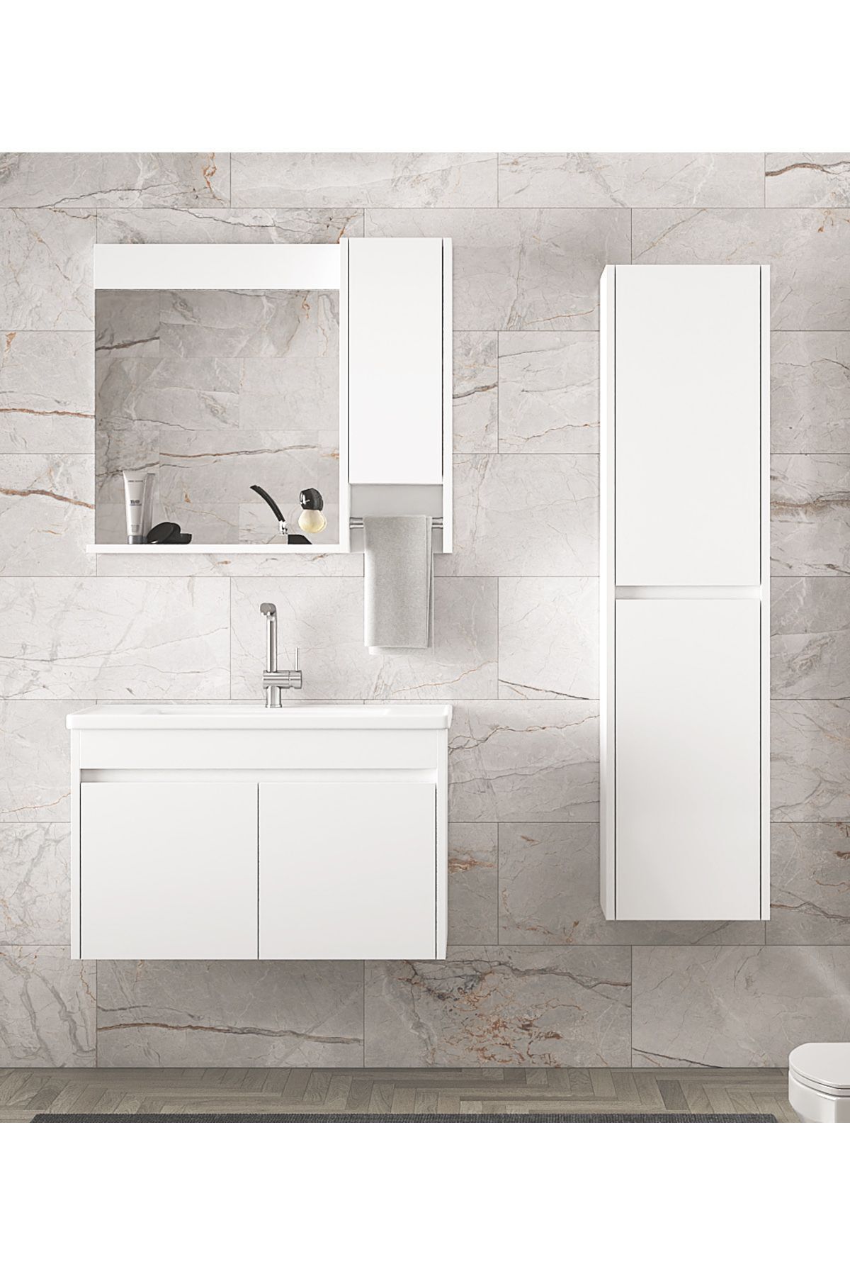 Estella-oa%20Beyaz%20(65%2035)%20100%20Cm%20Ayna%20Dolaplı%20Boy%20Dolaplı%20Lavabolu%20Mdf%20Banyo%20Dolabı%20Seti*hazır%20Kurulu