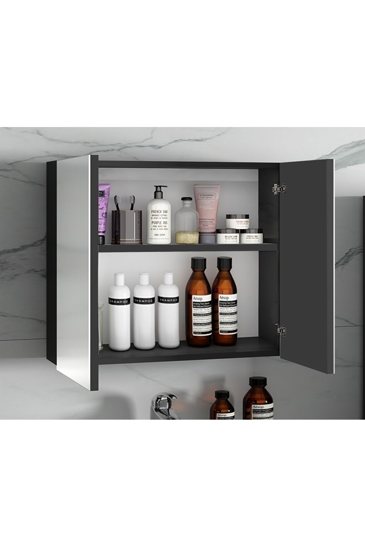 Viola%20Antrasit%20115%20Cm%20(80%2035)%20Boy%20Dolaplı%20Lavabolu%20Mdf%20Banyo%20Dolabı%20Seti%20**hazır%20Kurulu**