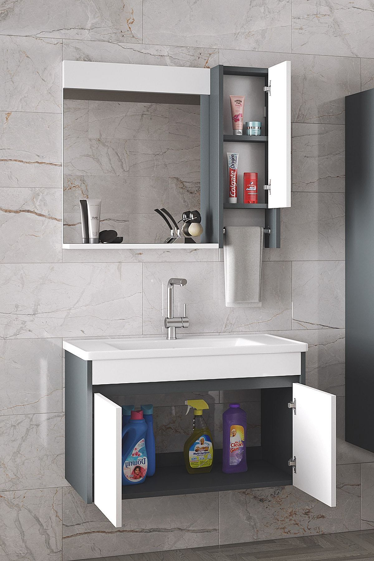 Estella-oa%2080%20Cm%20Aynalı-lavabolu%20Mdf%20Banyo%20Dolabı%20Seti**hazır%20Kurulu**